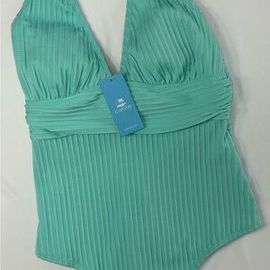 Cupshe Green Ribbed Swimsuit